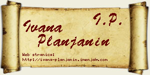 Ivana Planjanin vizit kartica